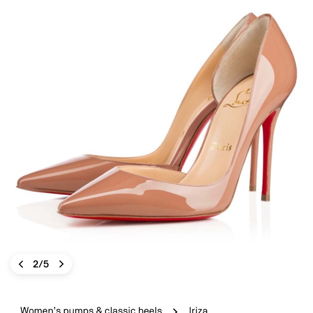 Christian Louboutin Beige Heels with Red Soles